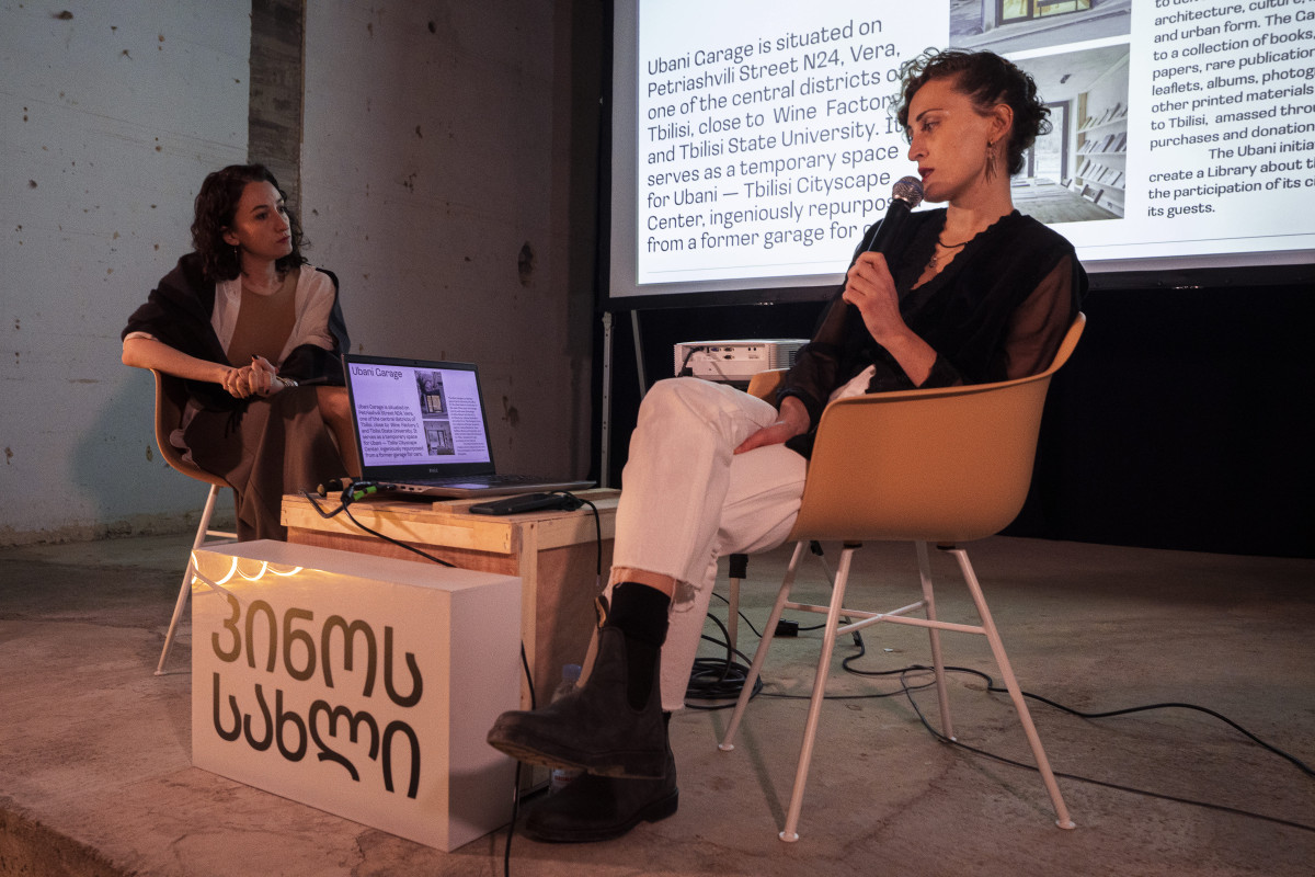 The presentation of Ubani by co-founders Nata Tatunashvili and Ani Chorgolashvili